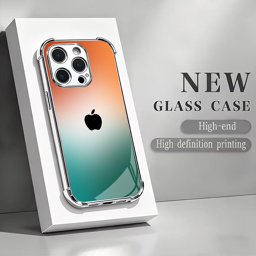 Pc Case Tempered Glass - غطاء هاتف أنيق من الزجاج المقوى