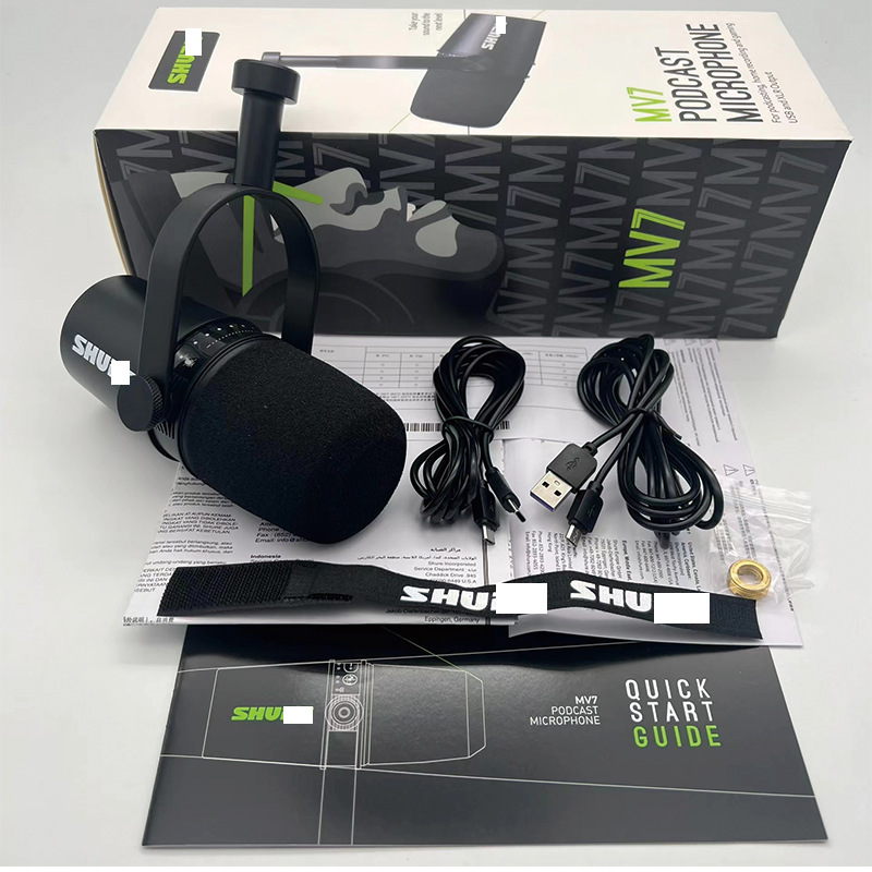 Gaming Microphone - ميكروفون استوديو ديناميكي احترافي MV7 بمنفذ