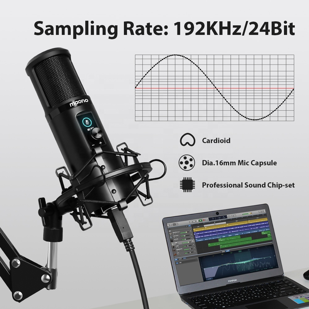مايكروفون احترافي من ماونو مع  - مراجعة Gaming Microphone وسعره