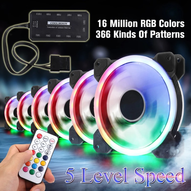 مروحة تبريد كمبيوتر RGB هادئة  - مراجعة Pc Gaming Case وسعره