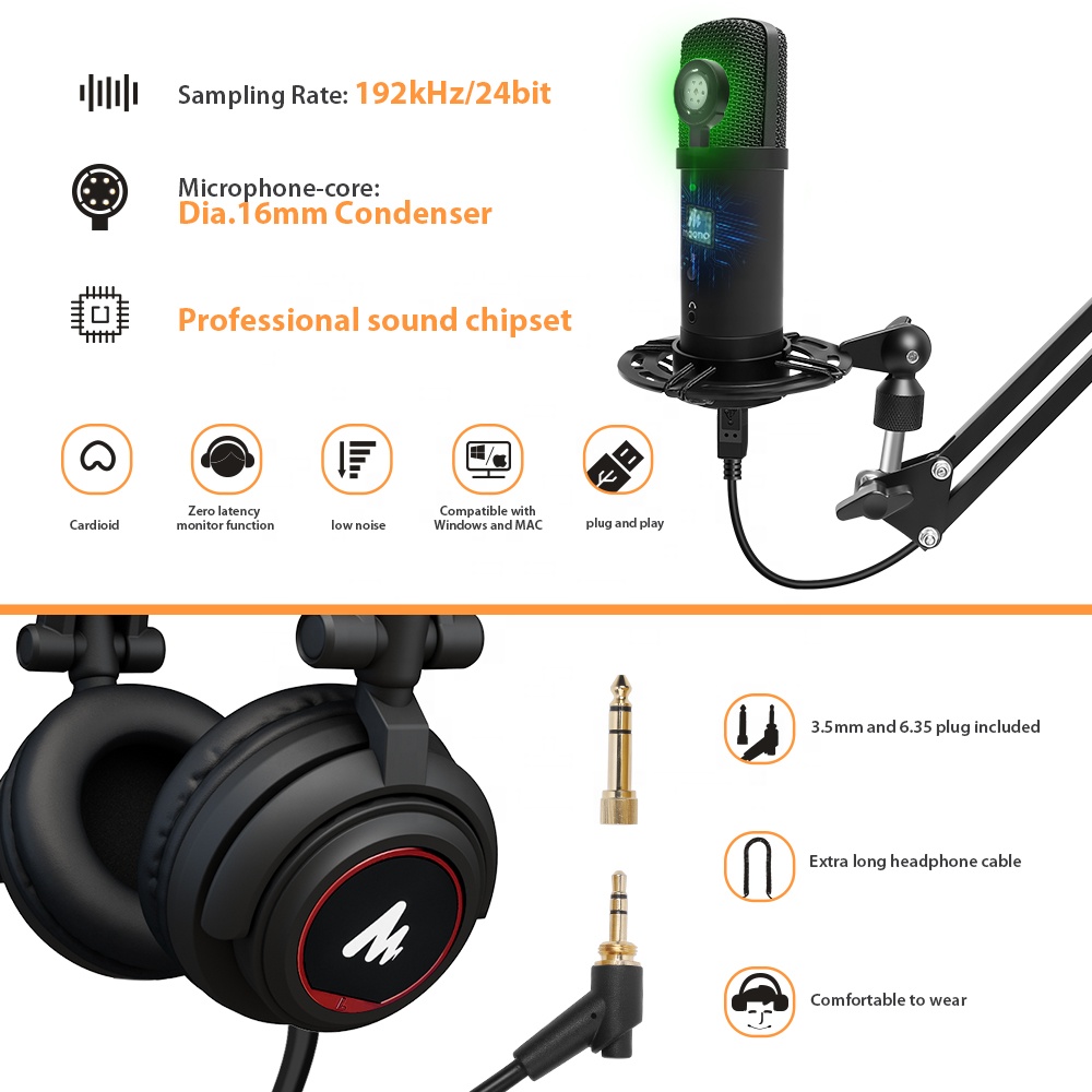 ميكروفون استوديو USB من MAONO  - مراجعة Gaming Microphone وسعره