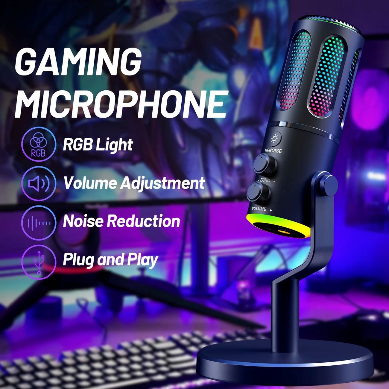 ميكروفون ألعاب USB SU8 للكمبيو - مراجعة Pc Gaming Live Streaming وسعره