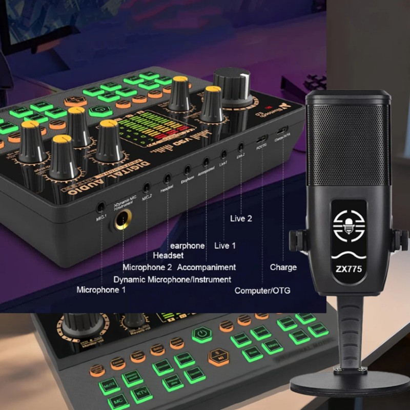 مجموعة بطاقة الصوت A41Z-V90+ZX - مراجعة Pc Gaming Live Streaming وسعره